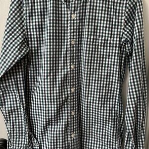 J. Crew Men's Black and White Checkered Shirt new
